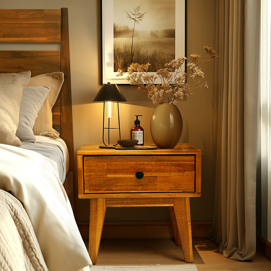 Sofia Solid Wood Nightstand Megsu