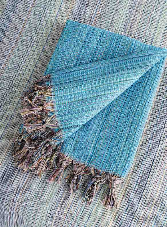 King Size Turkish Blanket Front View Premium Cotton - LuxoraCraft