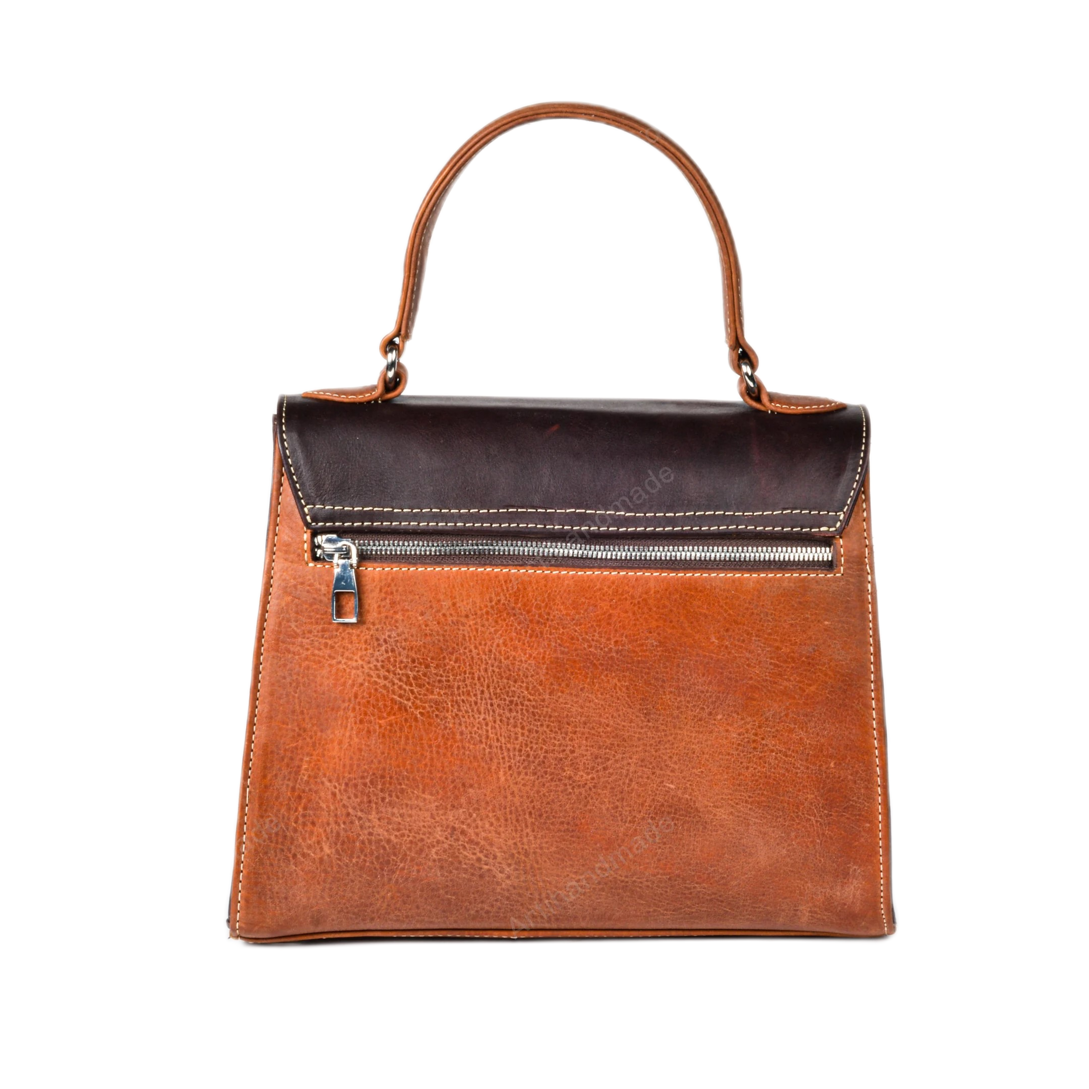 Women Leather Handbag with Adjustable Strap Moroccan Craft - LuxoraCraft