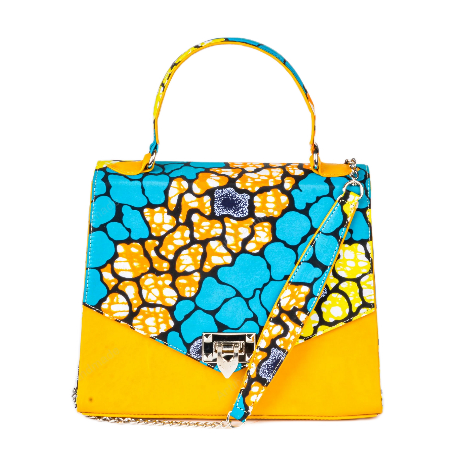 Boho Women Leather Handbag Adjustable Strap Moroccan Style - LuxoraCraft