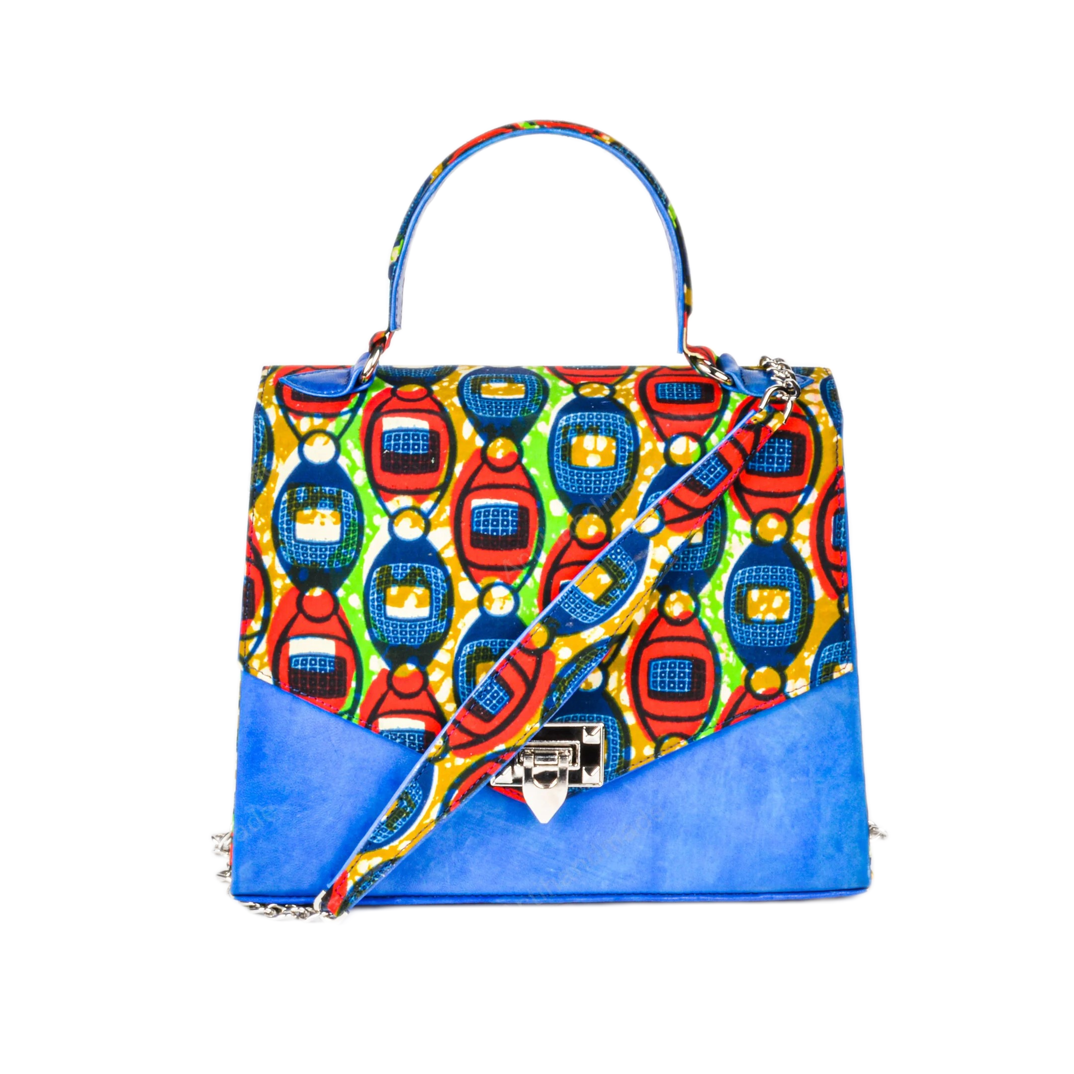 Moroccan Boho Women Leather Handbag 2 Type Strap Artisan - LuxoraCraft