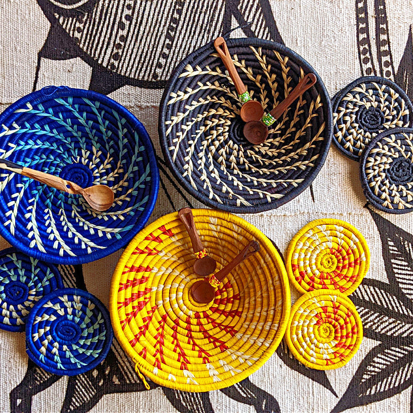 Handmade Woven Drink Coasters Set of 4 {Multiple Colors}