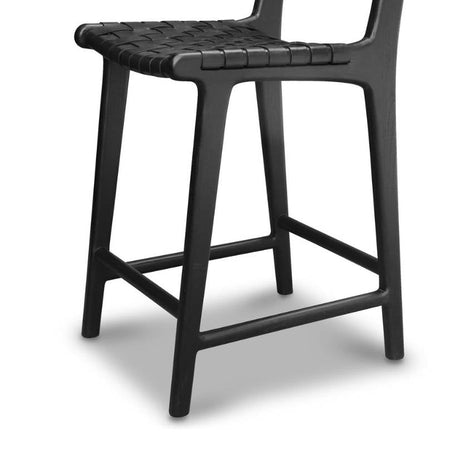 Sleek Black Counter Height Bar Stools for Kitchen Seating