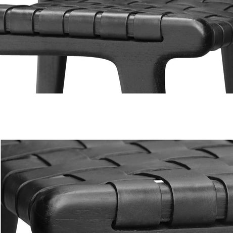 Sleek Black Counter Height Bar Stools for Kitchen Seating