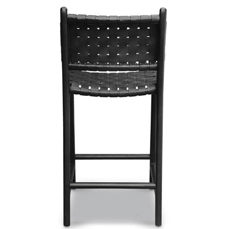 Sleek Black Counter Height Bar Stools for Kitchen Seating