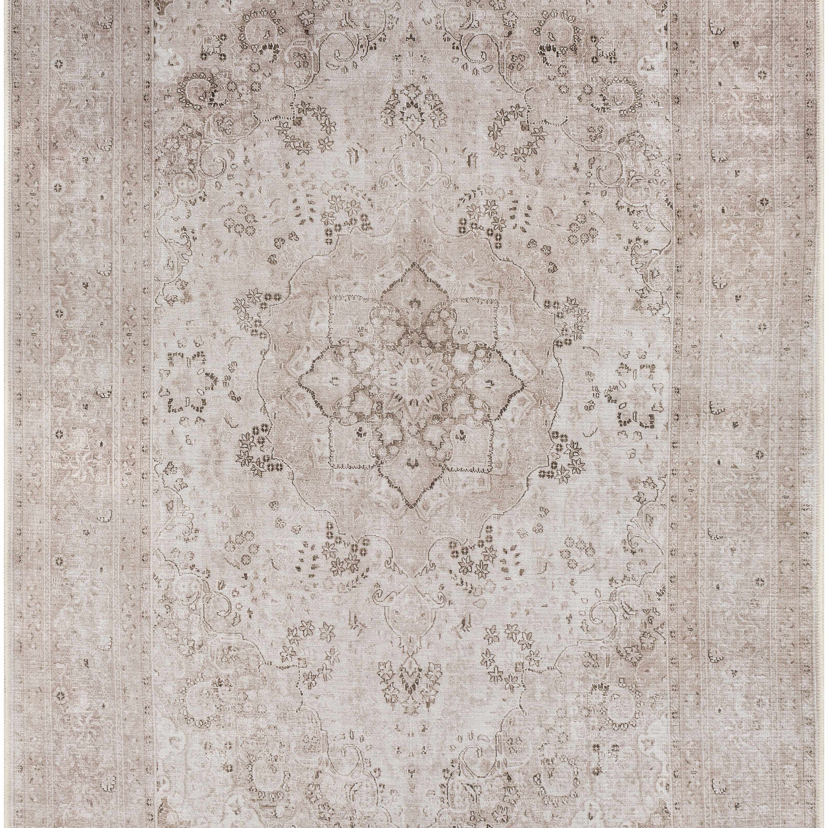 Bethany Vintage Flat Pile Washable Rug