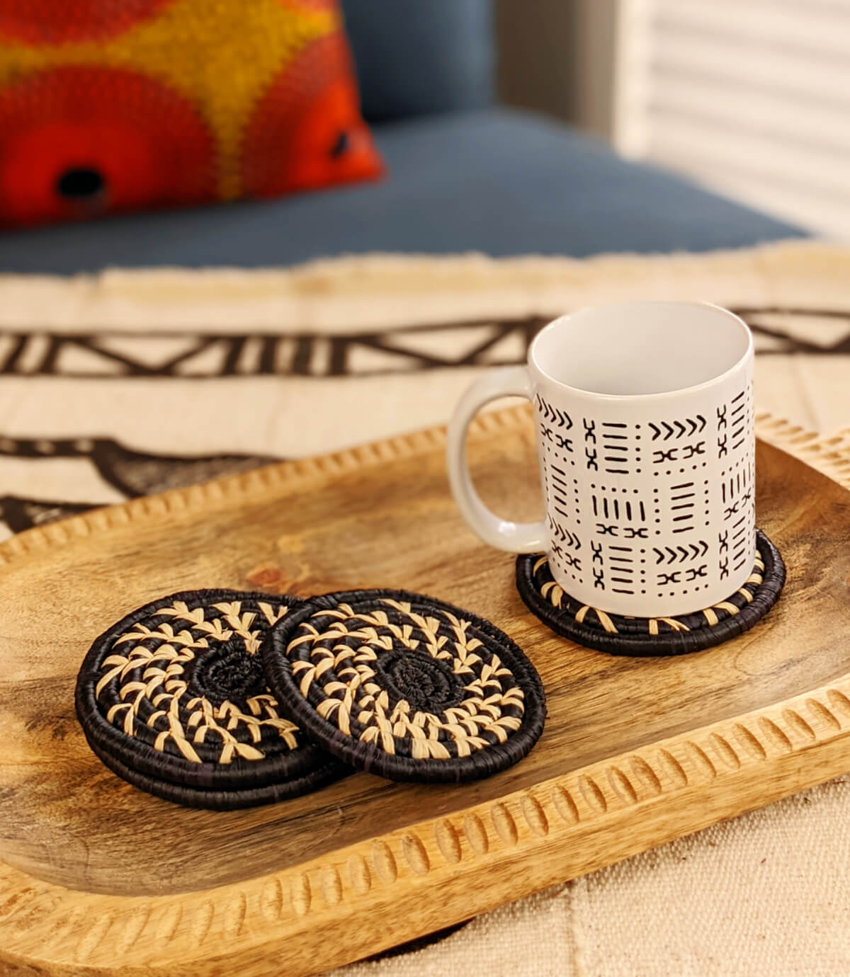 Handmade Woven Drink Coasters Set of 4 {Multiple Colors}