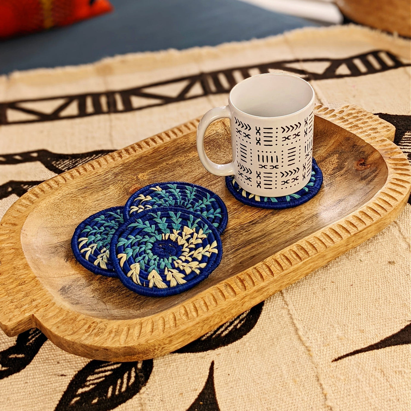 Handmade Woven Drink Coasters Set of 4 {Multiple Colors}