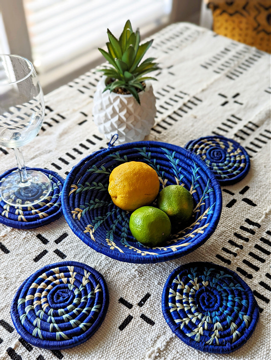 Handmade Woven Drink Coasters Set of 4 {Multiple Colors}