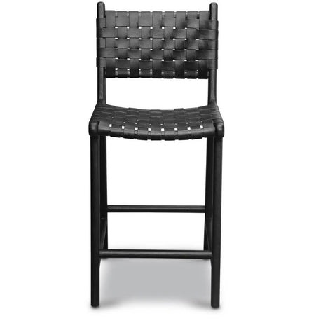 Sleek Black Counter Height Bar Stools for Kitchen Seating