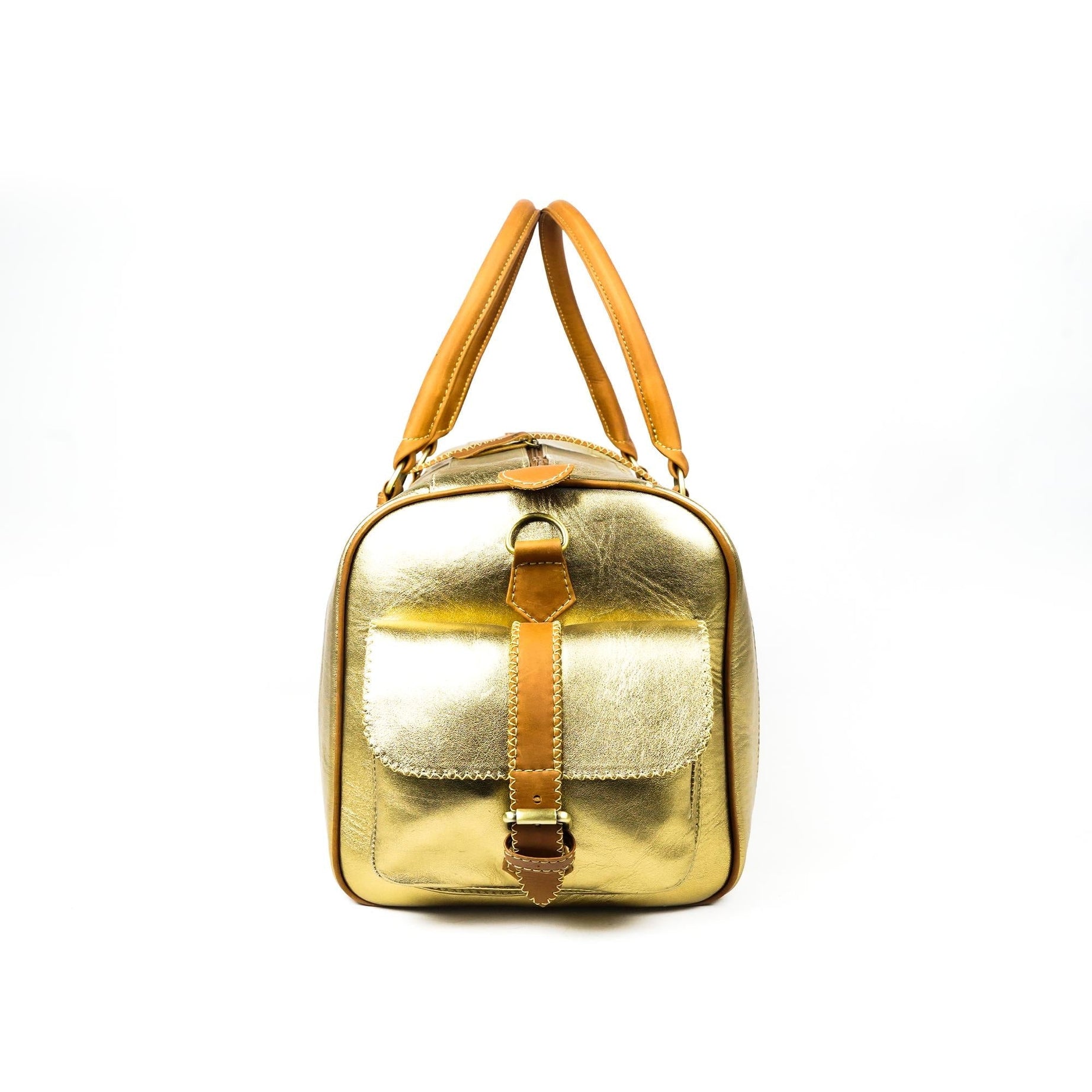 Bumblebee Leather Travel Bag-Hand-Stitched Vintage Style