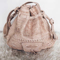 Natural Leather Shoulder Bag Moroccan Handcrafted Boho Style - LuxoraCraft