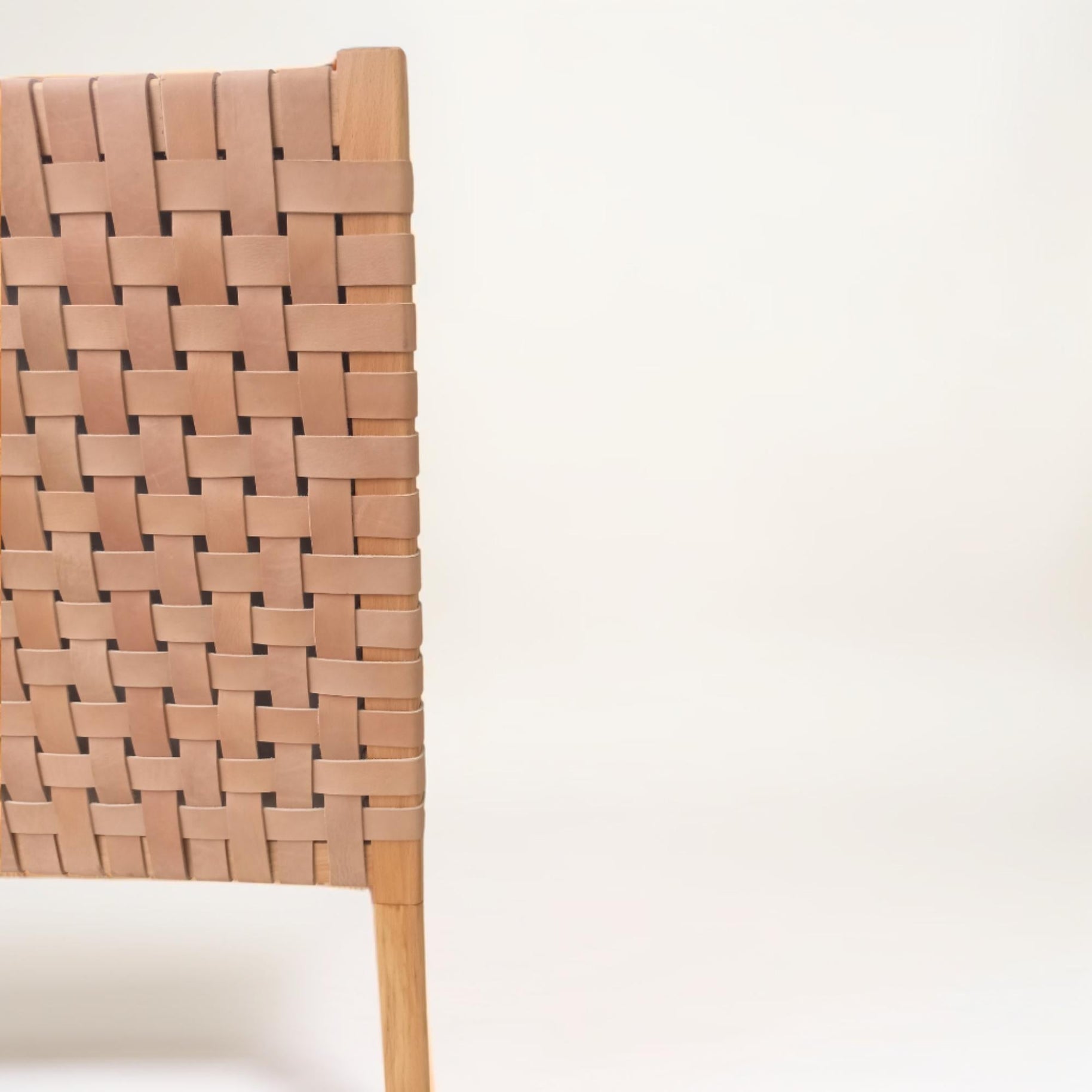 Woven Leather King Headboard Intricate Weaving Detail - LuxoraCraft