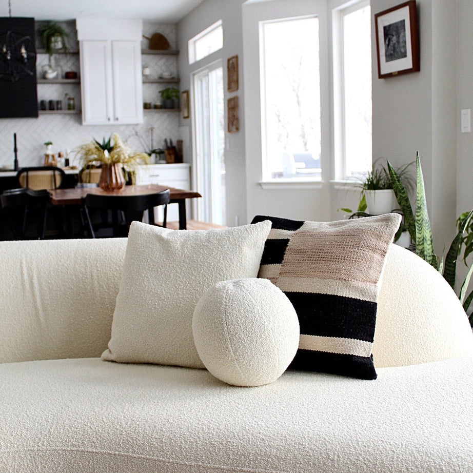 Calabasas Pillow Cover – Soft Neutral Minimalist Throw Pillow