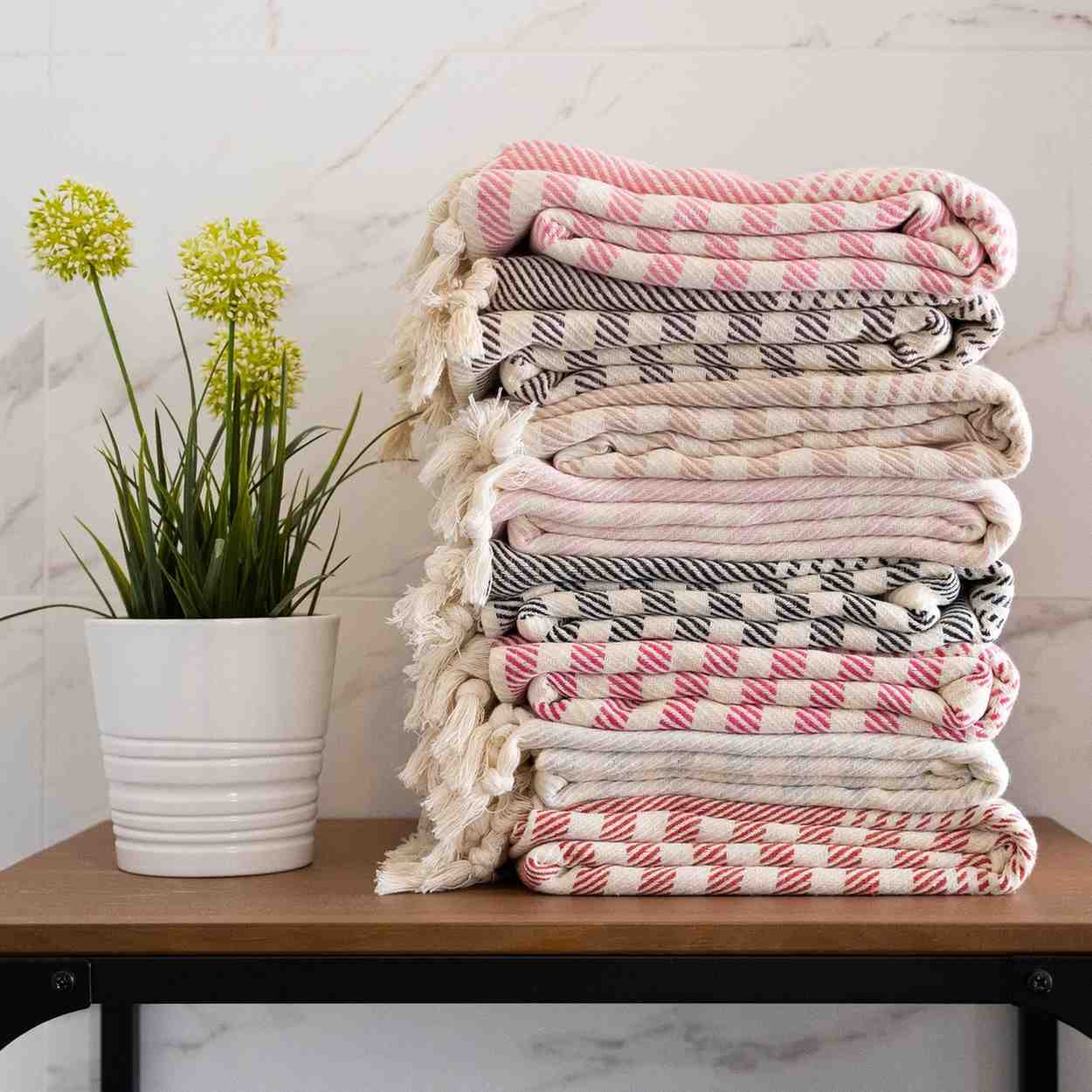 Bora Peshtemal Turkish Hammam Towel Luxury Cotton - LuxoraCraft