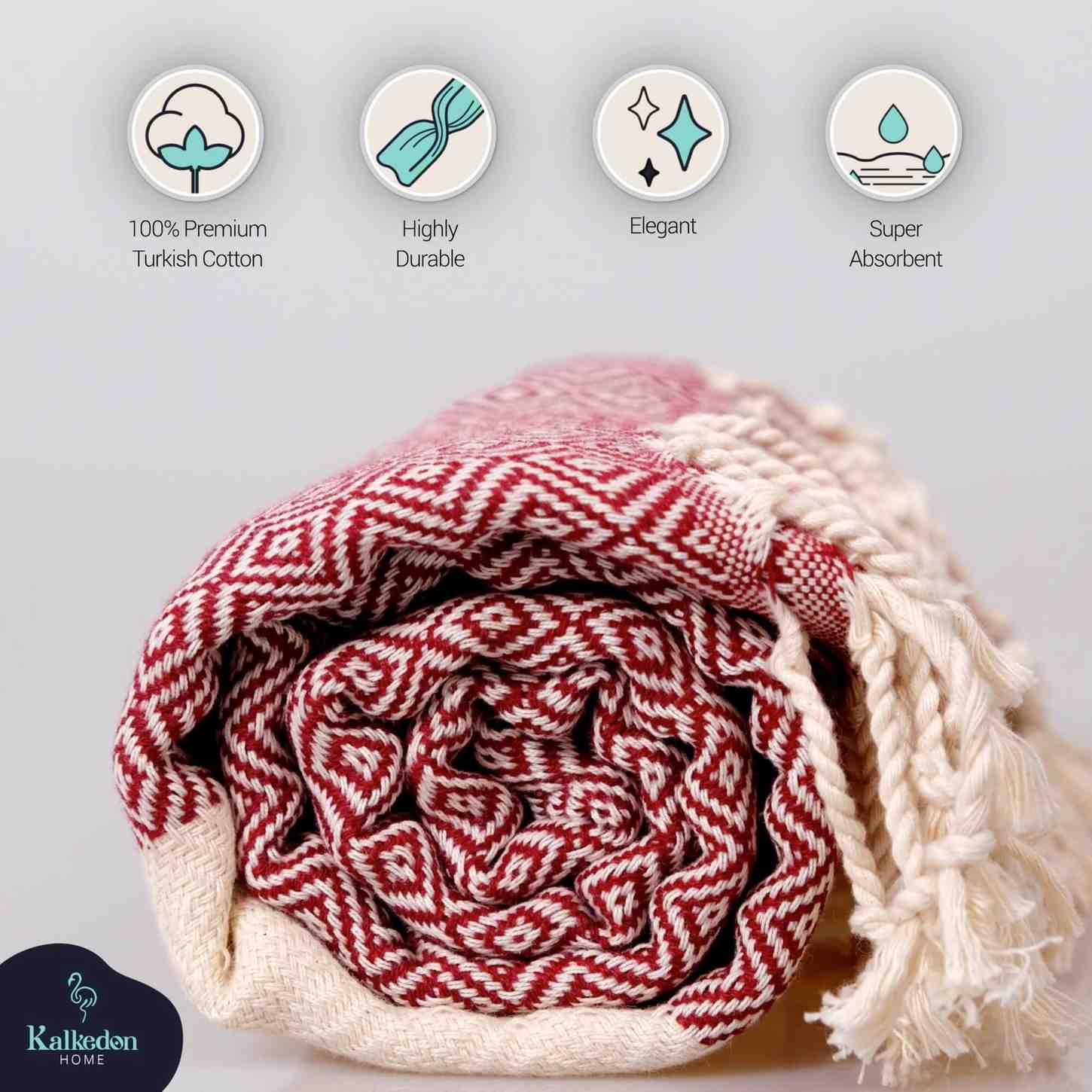 Diamond Luxury Turkish Peshtemal Towel Hammam Quality - LuxoraCraft