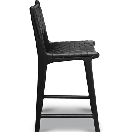 Sleek Black Counter Height Bar Stools for Kitchen Seating