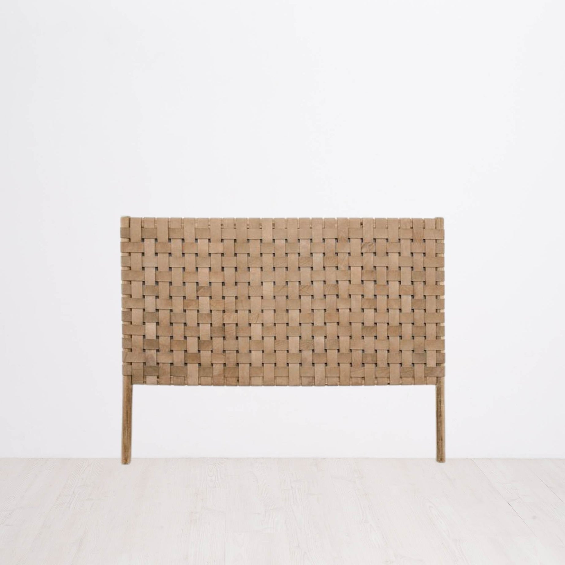 King leather headboard, a luxurious focal point.