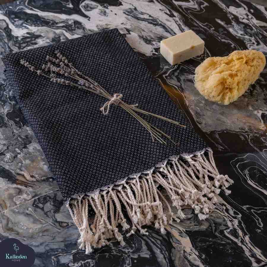 Yansima Peshtemal Turkish Towel Detail Mirror Design - LuxoraCraft