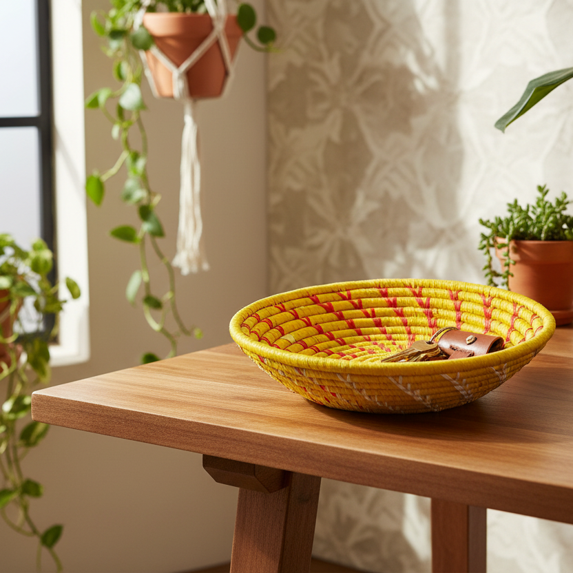 Small Woven Raffia African Baskets {Multiple Colors}