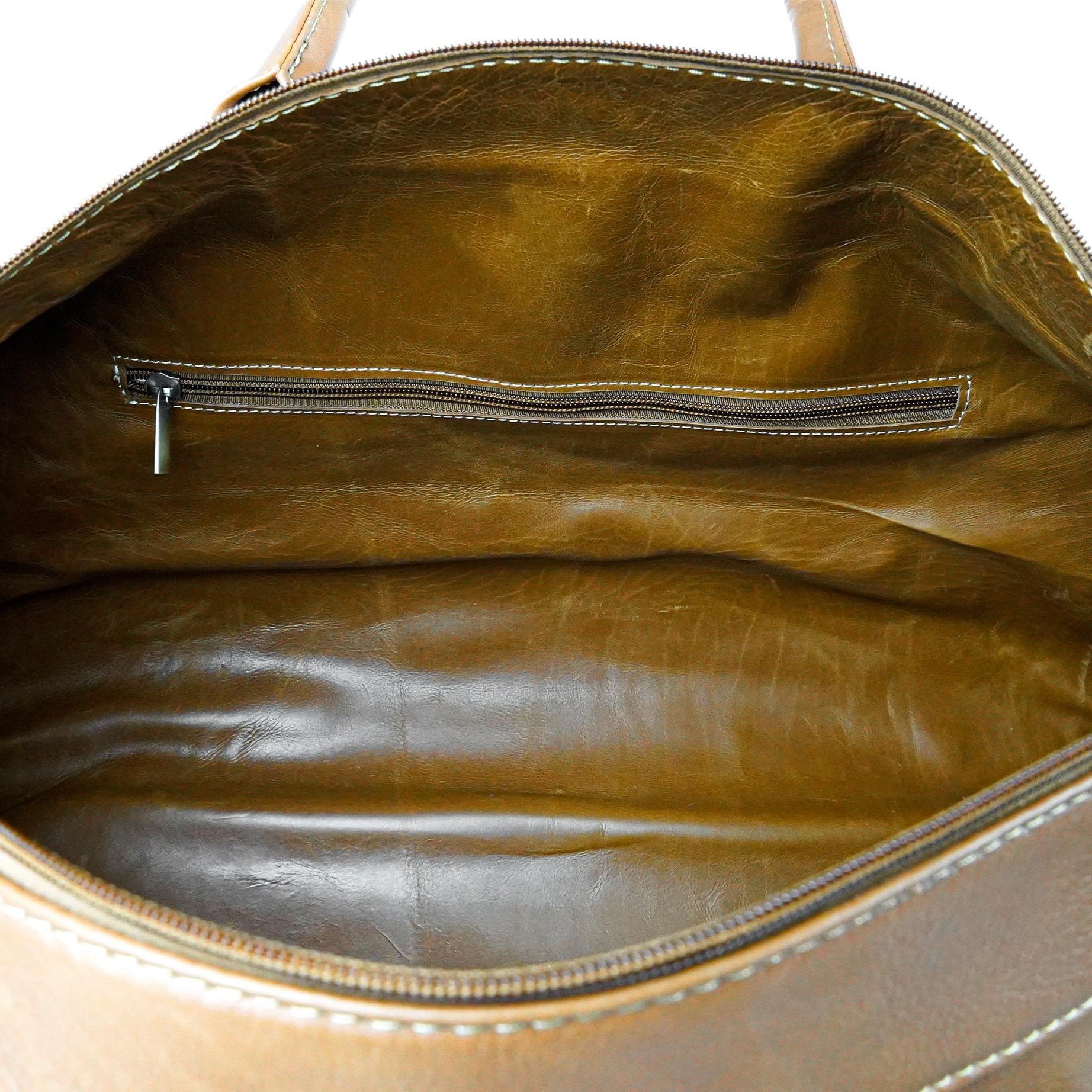 Vintage Cognac Leather Travel Bag – Hand-Stitched Craftsmanship