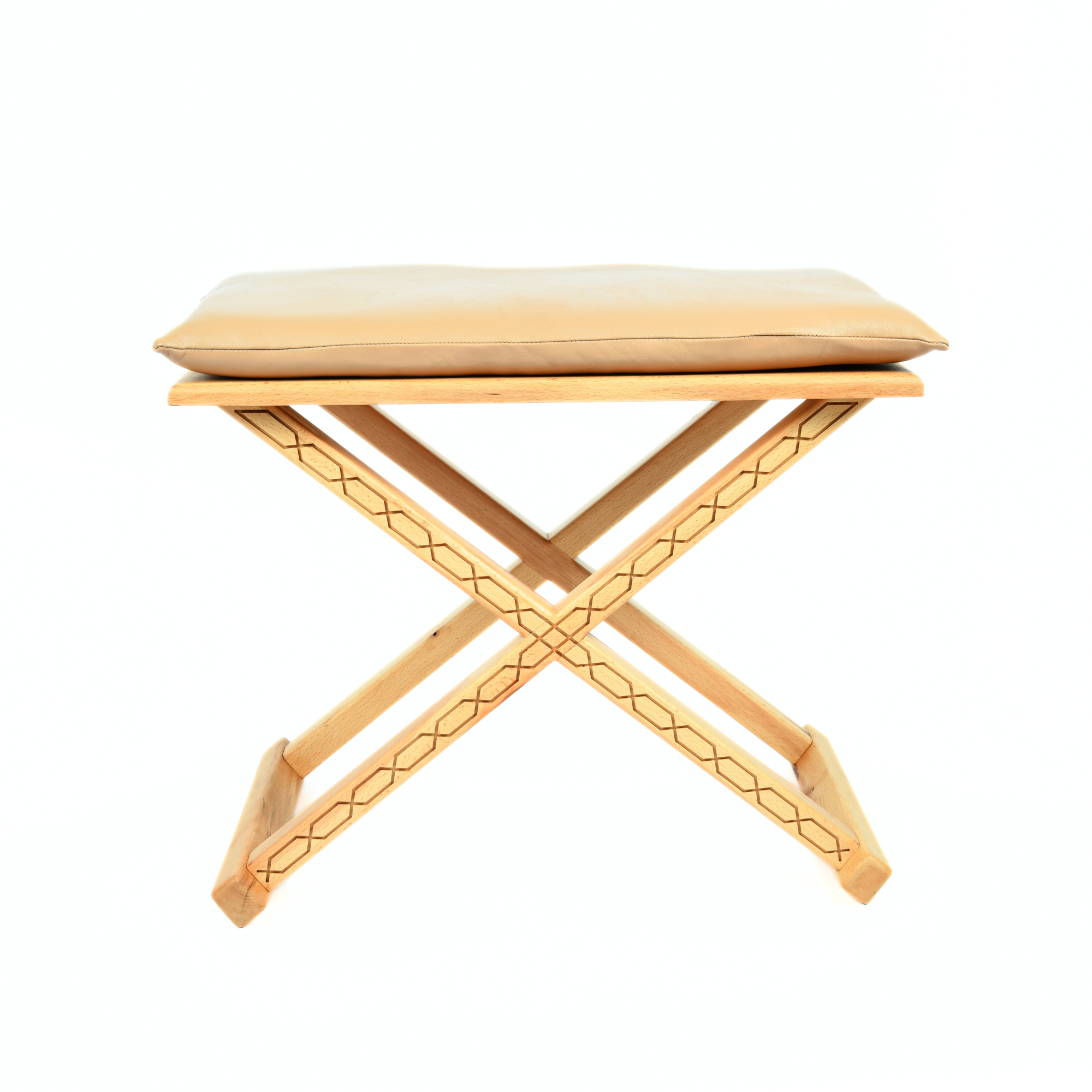 Mid-Century Modern Handcrafted X Stool & Coffee Table – Dual 2-in-1 Functional Design