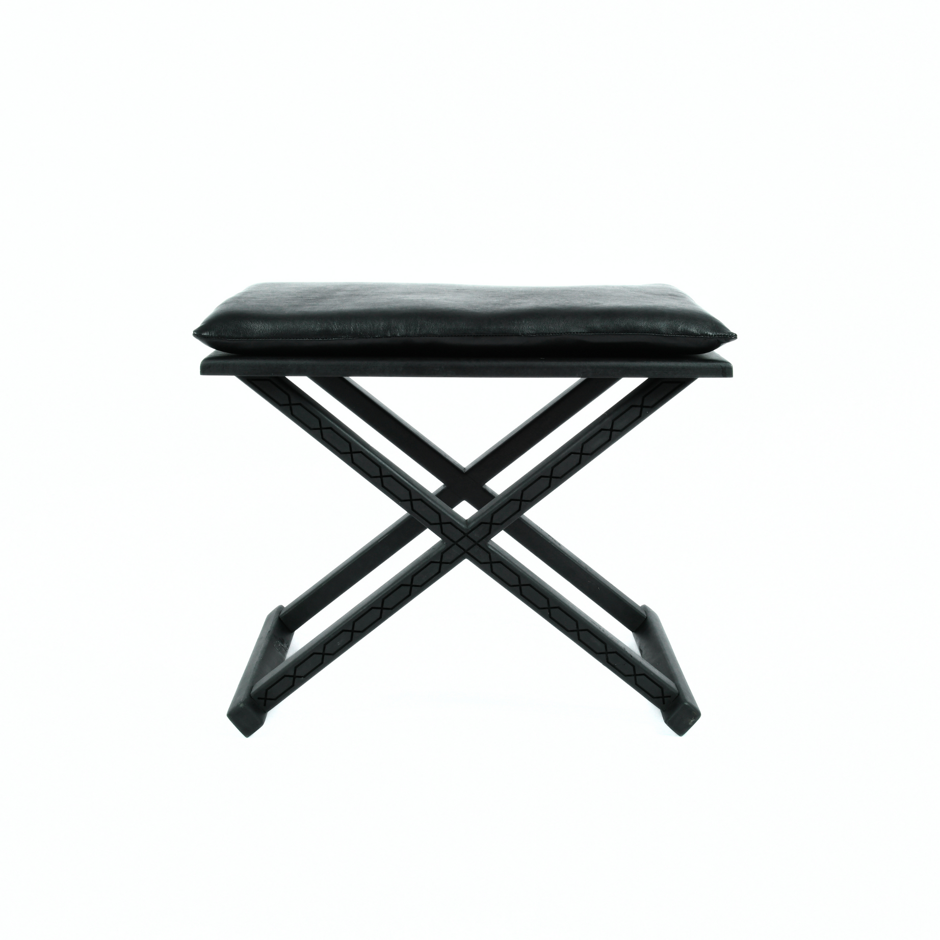 Handcrafted Black X Stool and Coffee Table – Dual 2-in-1 Functional Design