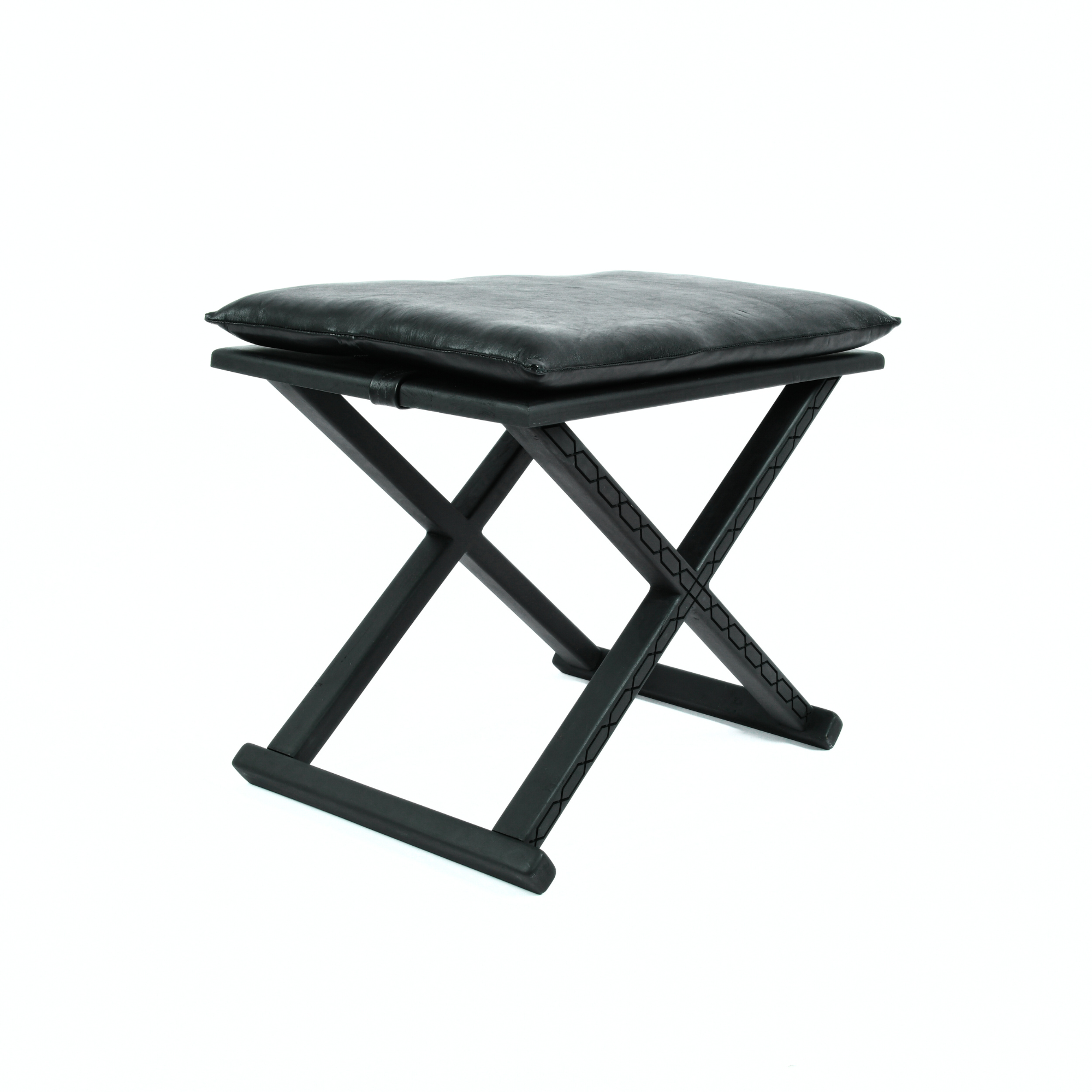 Handcrafted Black X Stool and Coffee Table – Dual 2-in-1 Functional Design