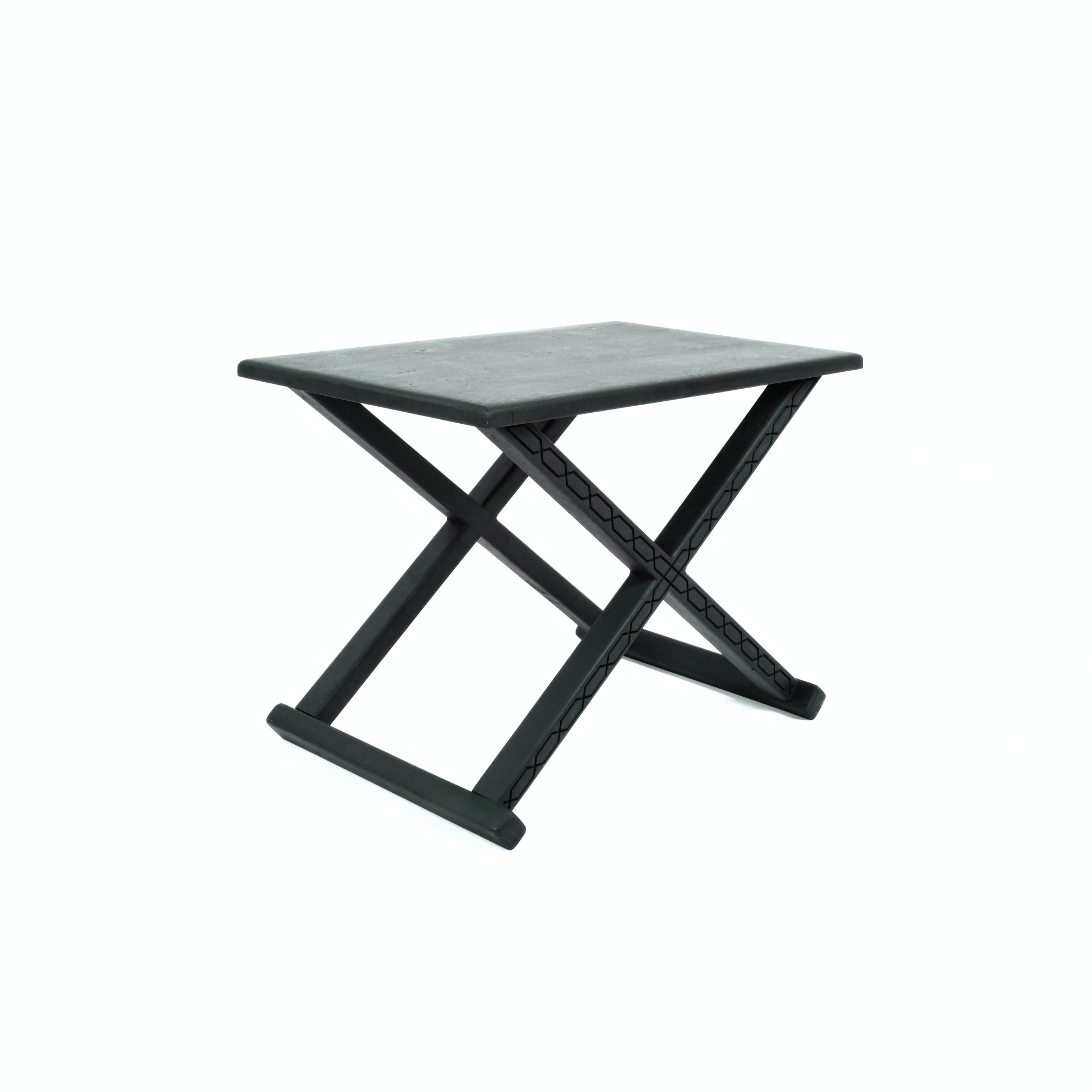 Handcrafted Black X Stool and Coffee Table – Dual 2-in-1 Functional Design