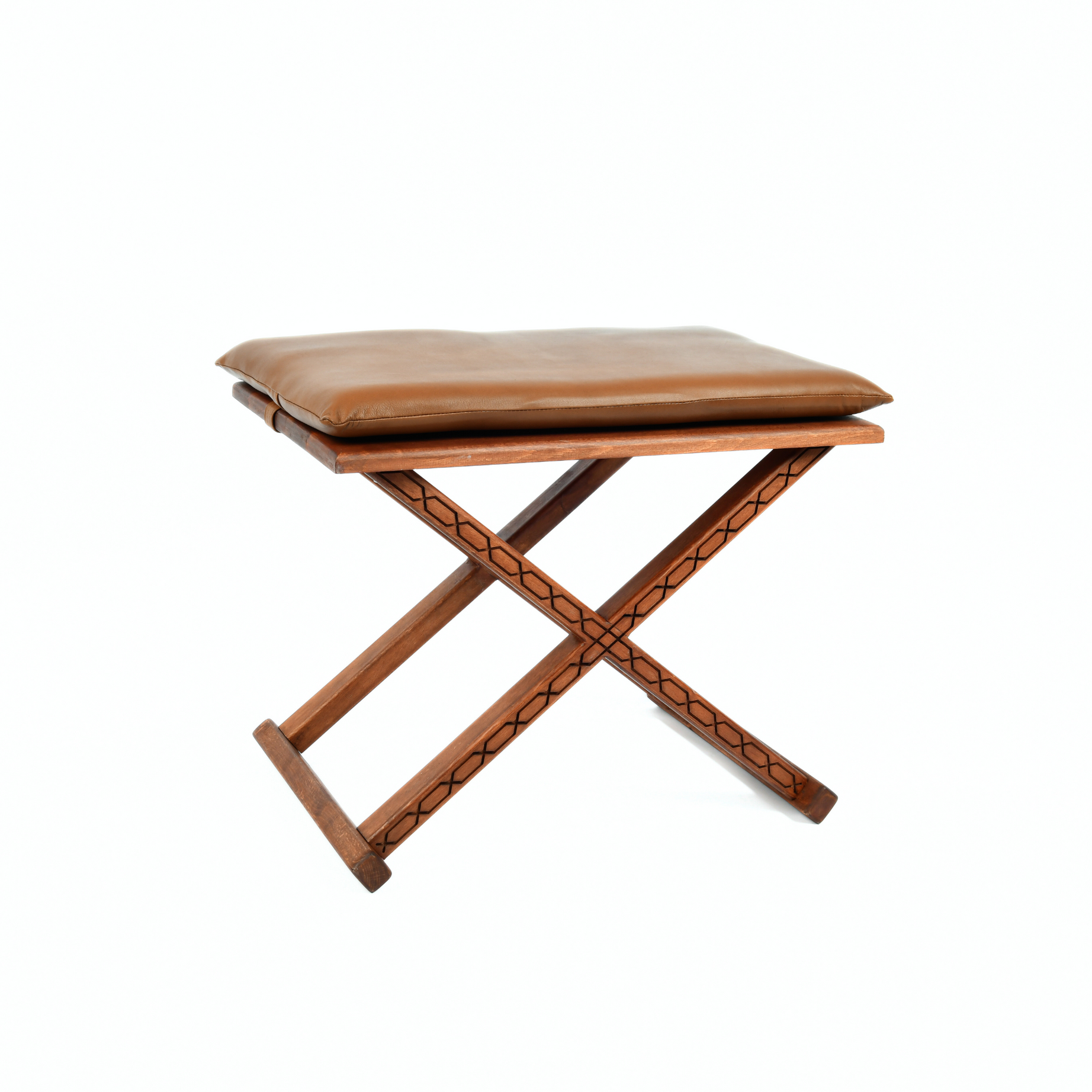 Mid-Century Modern Handcrafted X Stool & Coffee Table – Dual 2-in-1 Functional Design