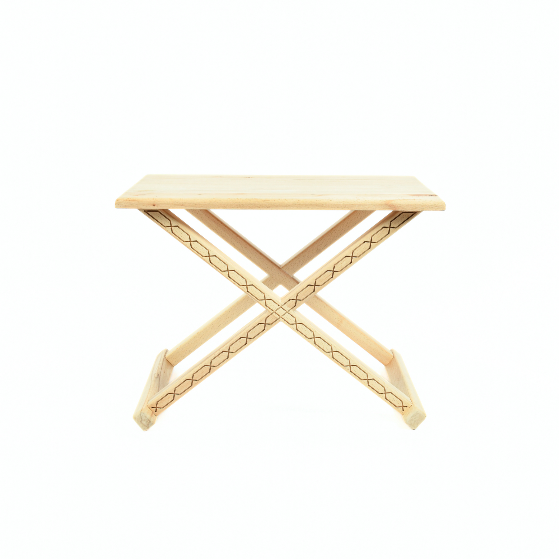 Handcrafted Natural Wood and Leather X Stool & Coffee Table – Versatile 2-in-1 Multipurpose Design