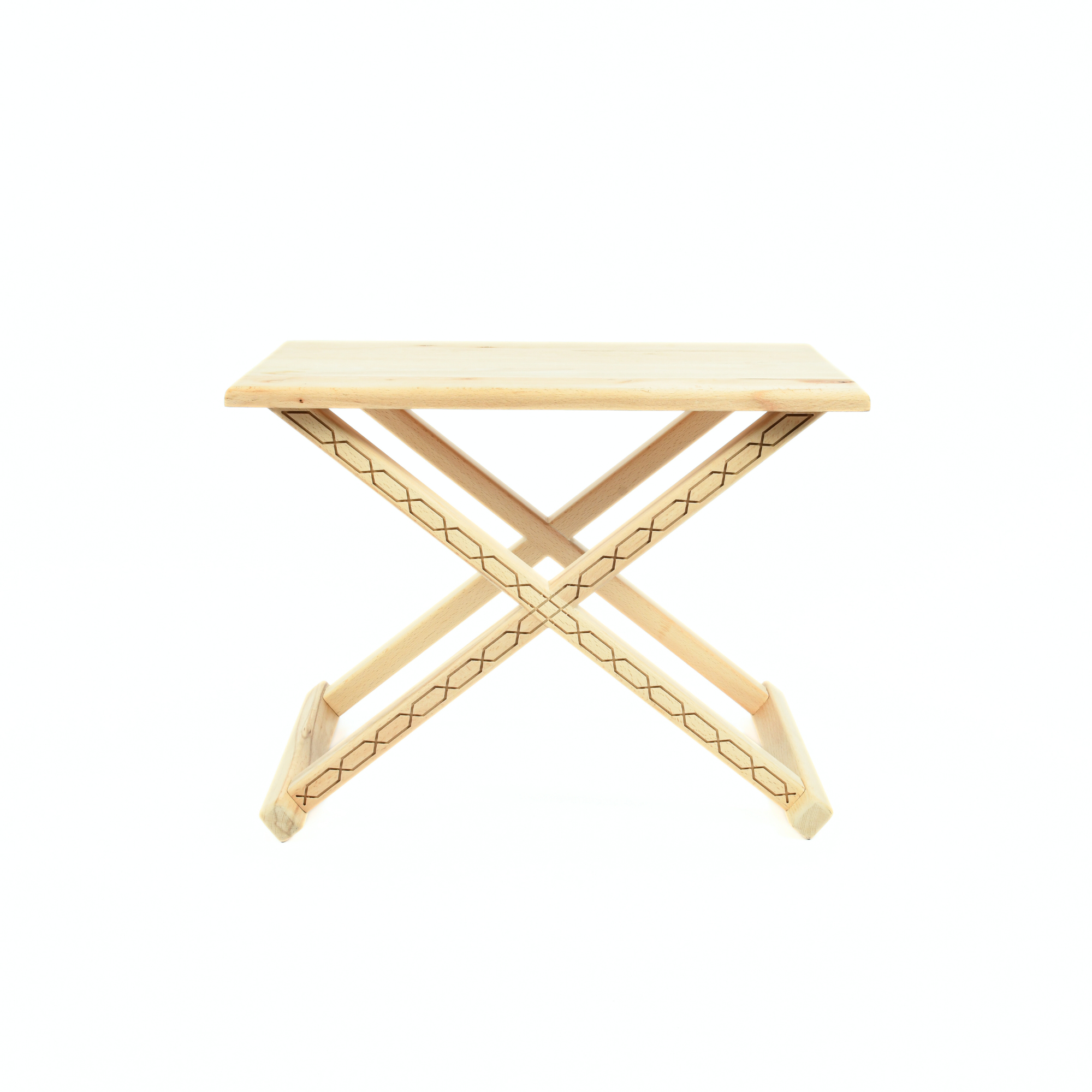 Handcrafted Natural Wood and Leather X Stool & Coffee Table – Versatile 2-in-1 Multipurpose Design