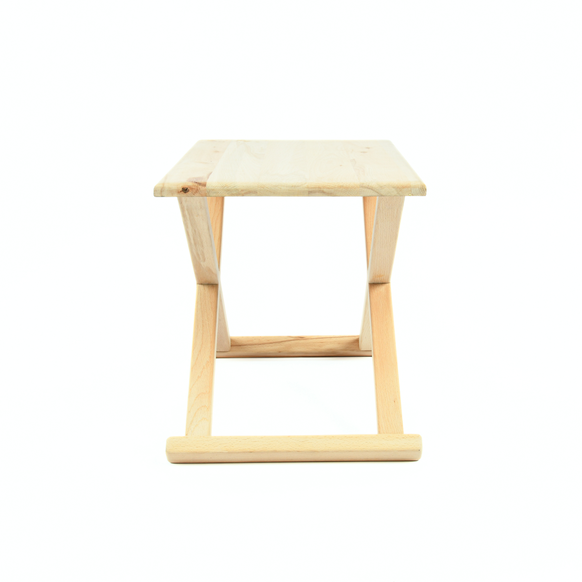 Handcrafted Natural Wood and Leather X Stool & Coffee Table – Versatile 2-in-1 Multipurpose Design