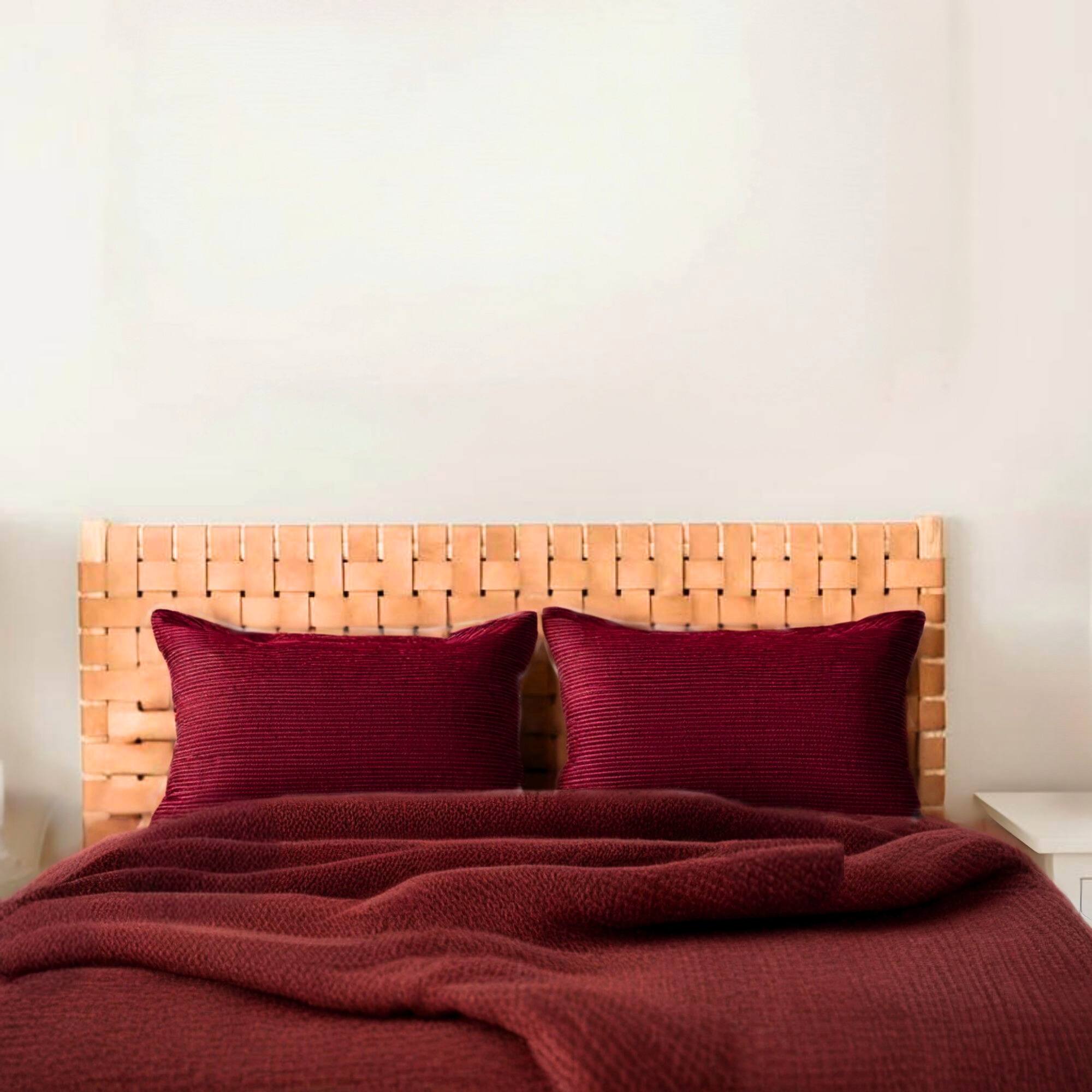 Luxury Woven Leather Headboard – Bring Natural Serenity to Your Bedroom