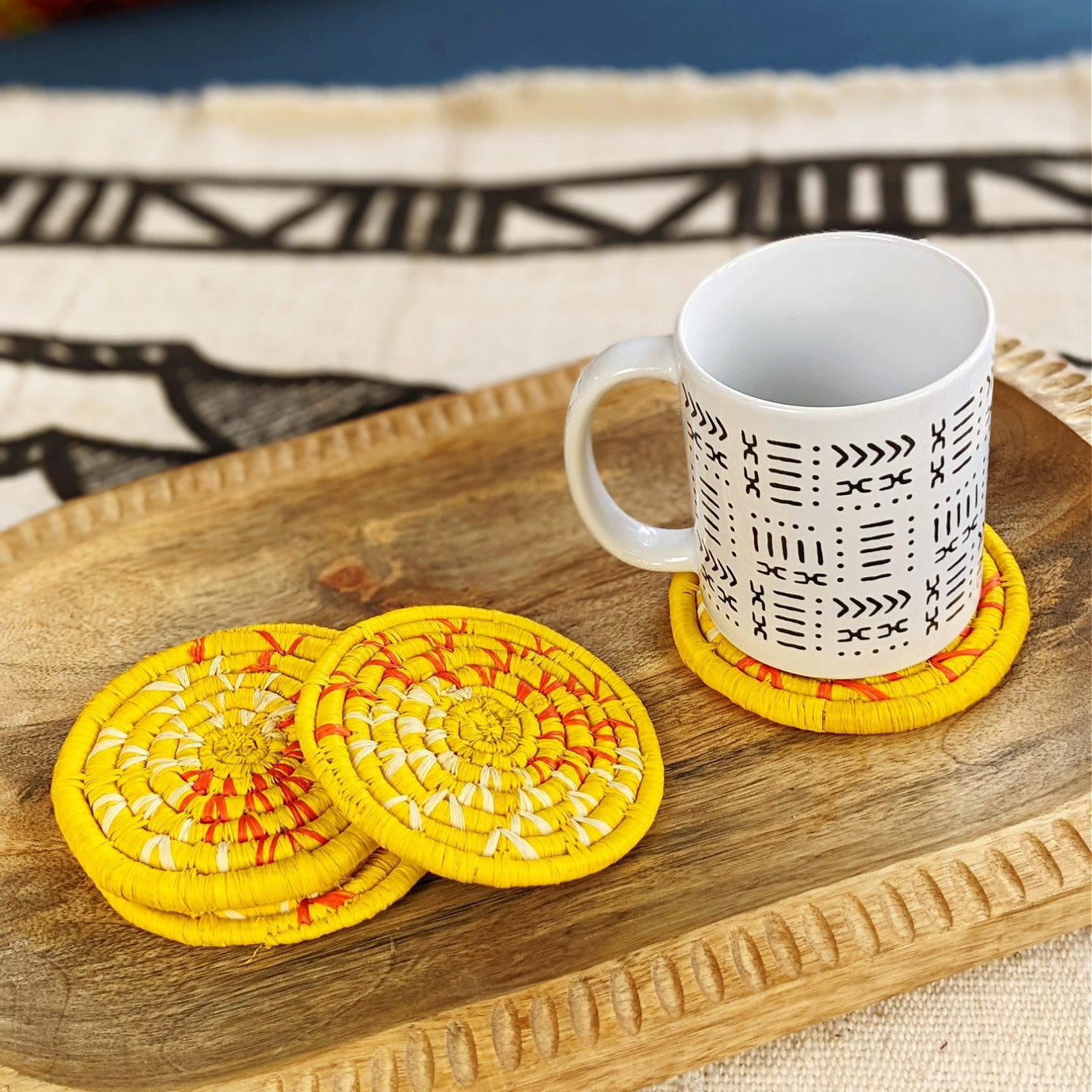 Handmade Woven Drink Coasters Set of 4 {Multiple Colors}