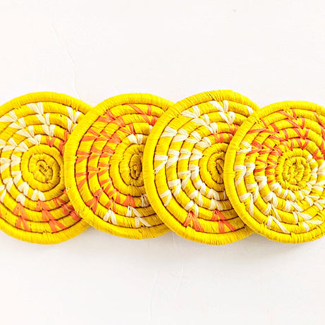 Handmade Woven Drink Coasters Set of 4 {Multiple Colors}